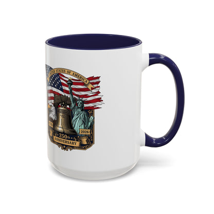 Liberty Anniversary Coffee Mug — 250th USA Celebration Accent Mug