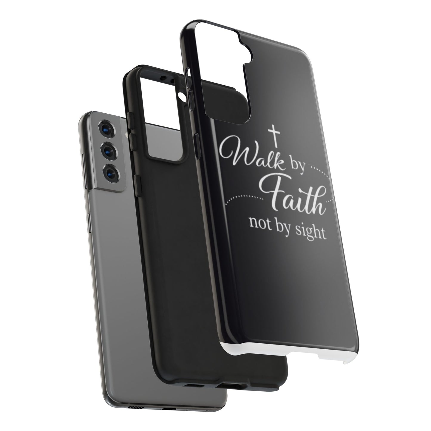 Walk by Faith Tough Phone Case – Christian Inspirational Scripture Design
