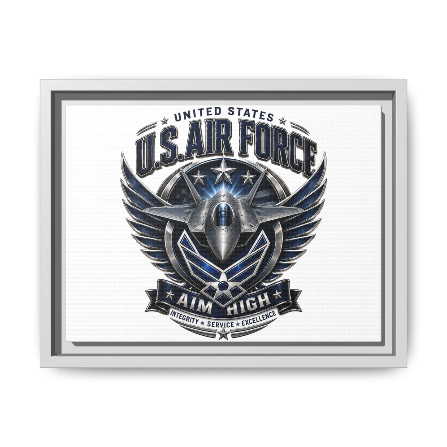 U.S. Air Force 'Aim High' Framed Canvas Print