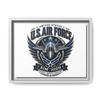U.S. Air Force 'Aim High' Framed Canvas Print