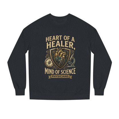 Physician Sweatshirt — "Heart of a Healer, Mind of Science" Medical Crewneck