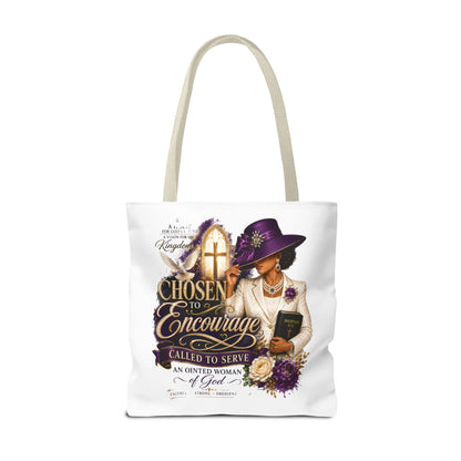 Christian Encourager Tote Bag — "Chosen to Encourage" Design