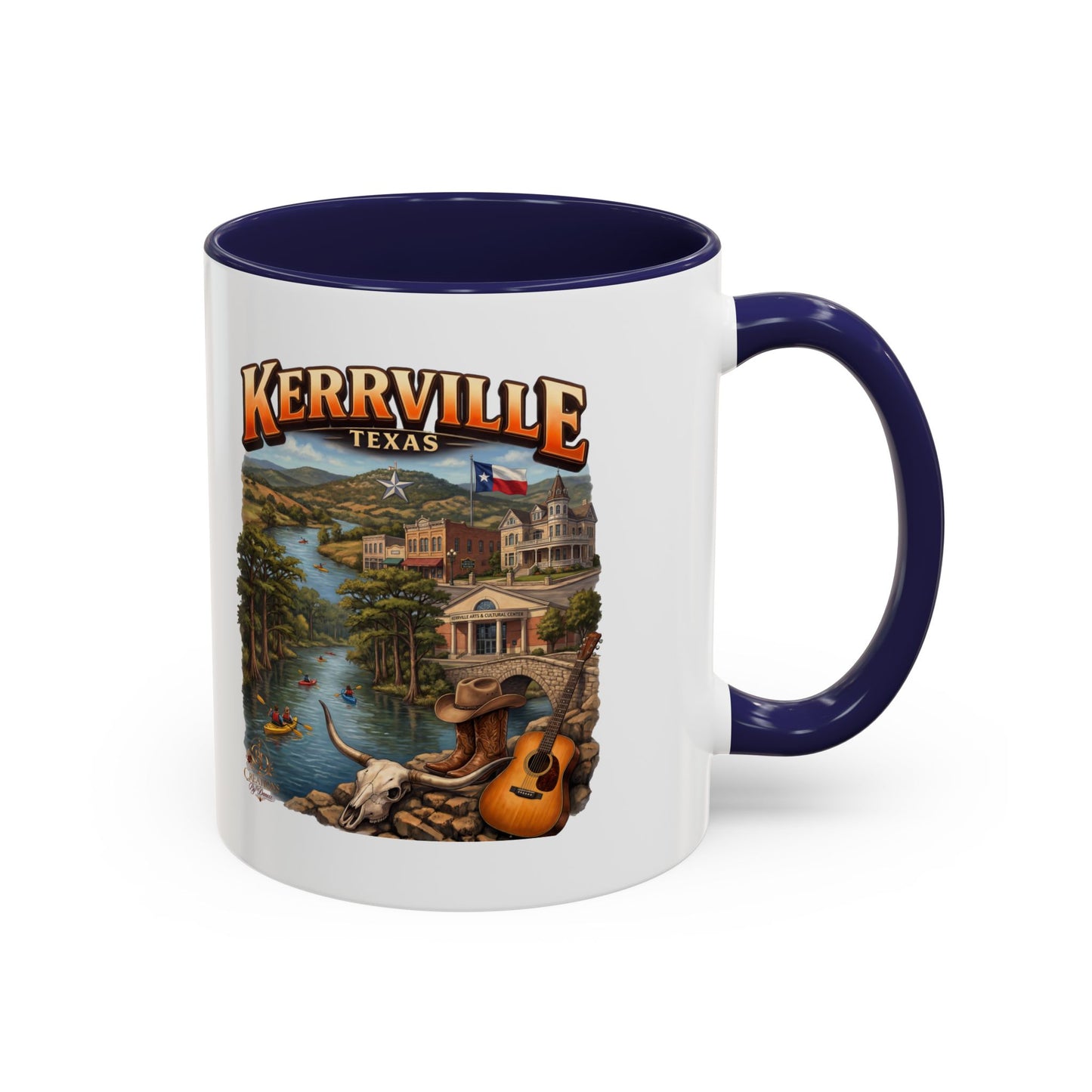 Kerrville Texas Souvenir Coffee Mug — Scenic Riverfront Design (11/15oz)