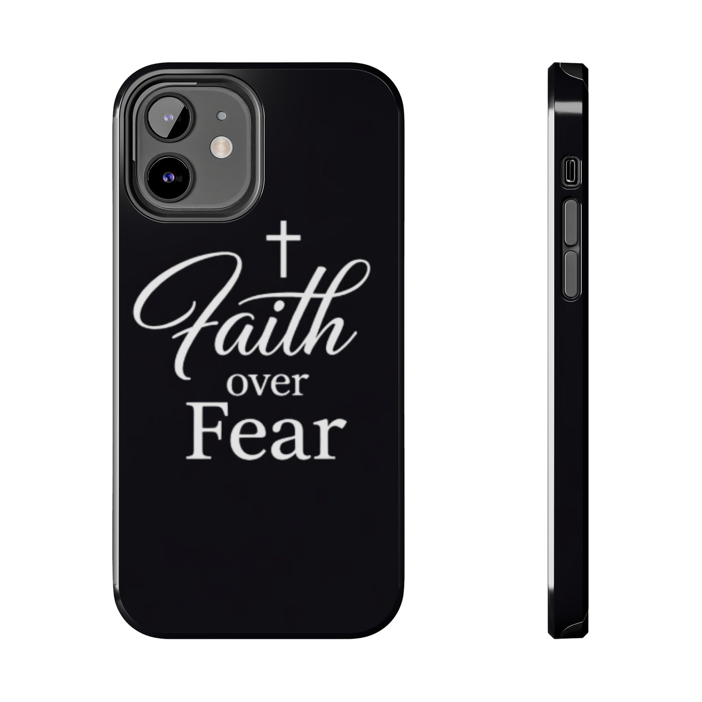 Faith Over Fear Tough Phone Case — Inspirational Christian Cross Phone Cover