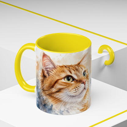 Cat Lover Coffee Mug — “A House Is Not A Home Without A Cat” Accent Mug (11/15oz)