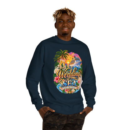 Cruise Wedding Sweatshirt — "Wedding at Sea" Tropical Cruise Crewneck