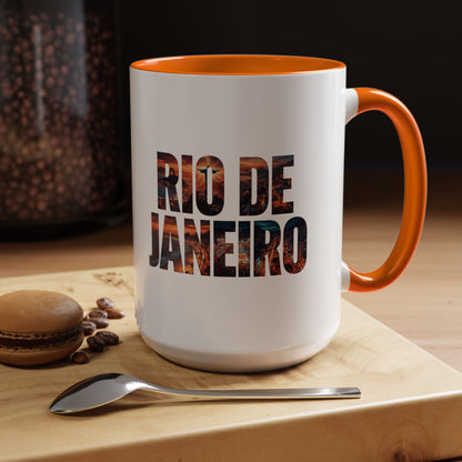 Rio de Janeiro Accent Coffee Mug — Scenic Typography Coffee Mug (11/15oz)