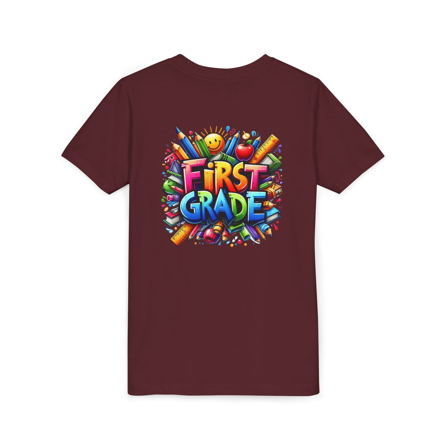 First Grade Kids Tee — Colorful Back-to-School Shirt for Boys & Girls