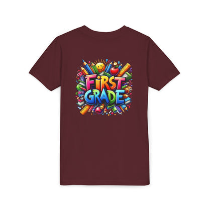 First Grade Kids Tee — Colorful Back-to-School Shirt for Boys & Girls