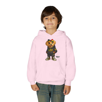 Youth Hoodie — Black Excellence Bear Graphic Sweatshirt (Kids)