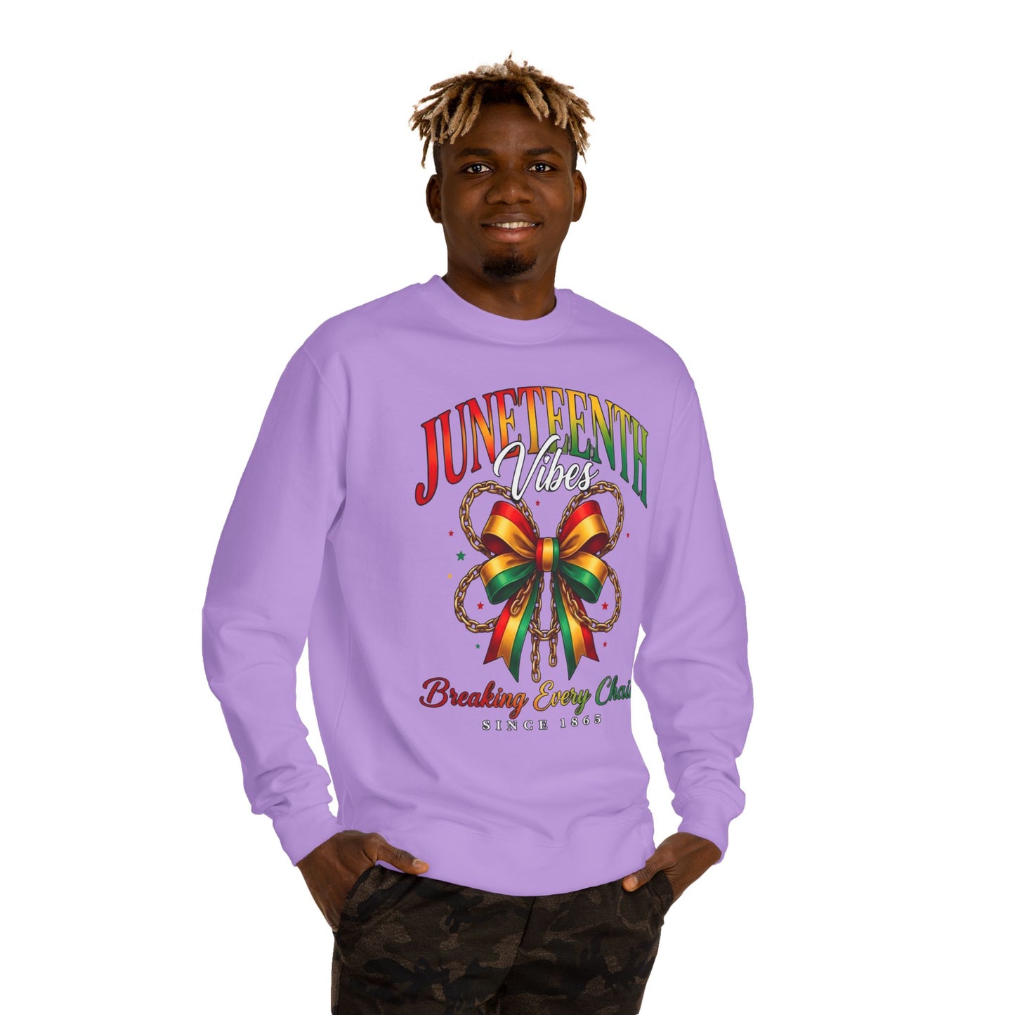 Juneteenth Crewneck Sweatshirt — "Breaking Every Chain" Celebration Pullover