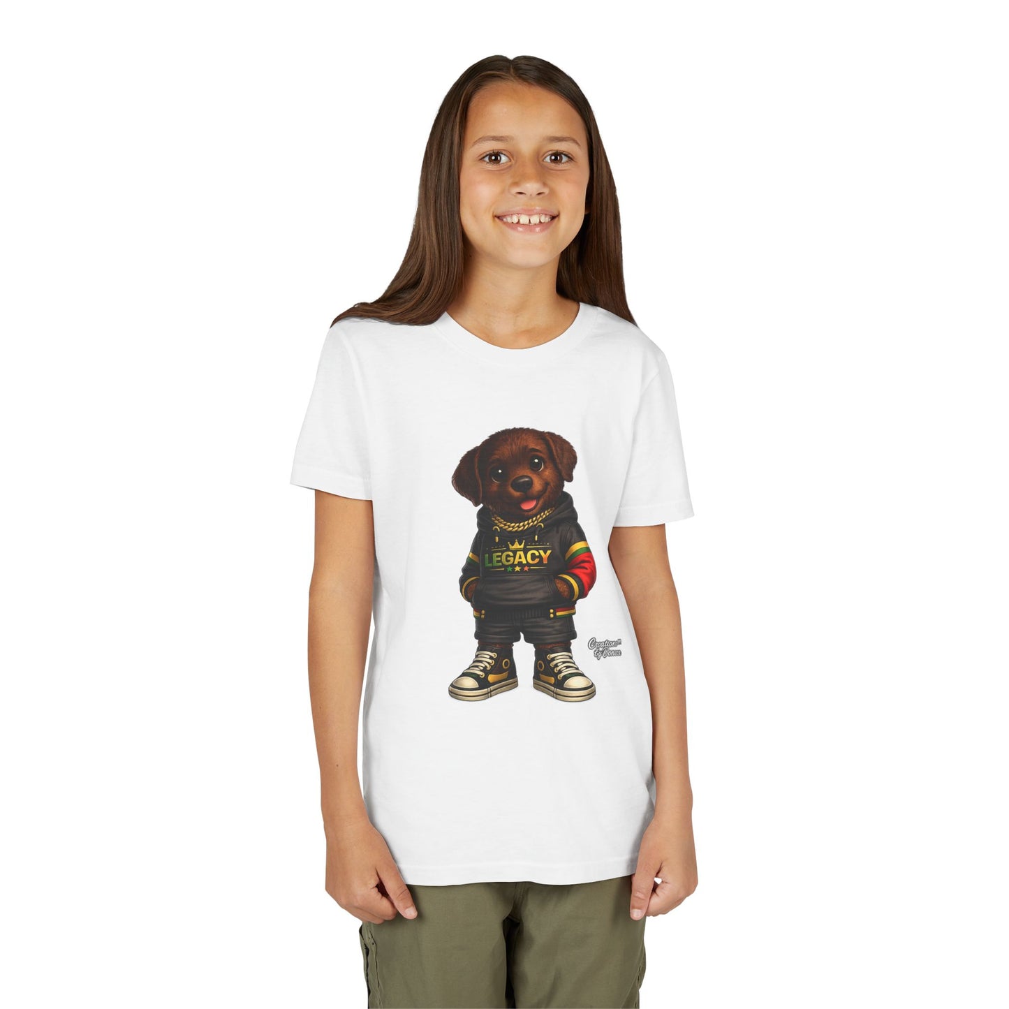 Youth Tee — Cute Rottweiler Puppy in 'Legacy' Hoodie Kids T‑Shirt