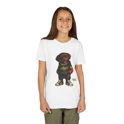 Youth Tee — Cute Rottweiler Puppy in 'Legacy' Hoodie Kids T‑Shirt
