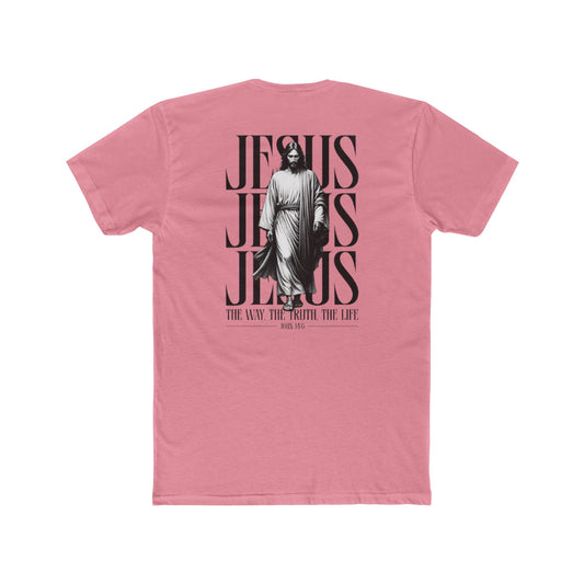 Jesus Typography Graphic Tee — "The Way The Truth The Life" Christian T‑Shirt