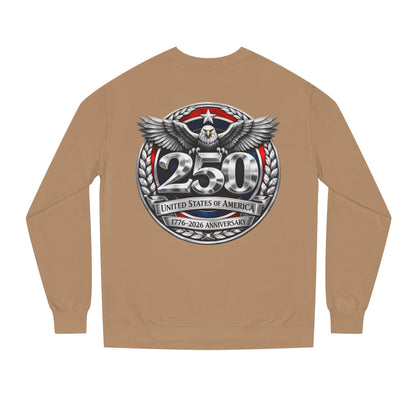 250th USA Anniversary Sweatshirt — Eagle Emblem 1776–2026 Commemorative Crewneck