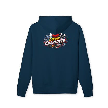 I Love Charlotte Racing Hoodie — Retro NASCAR-Inspired Pullover