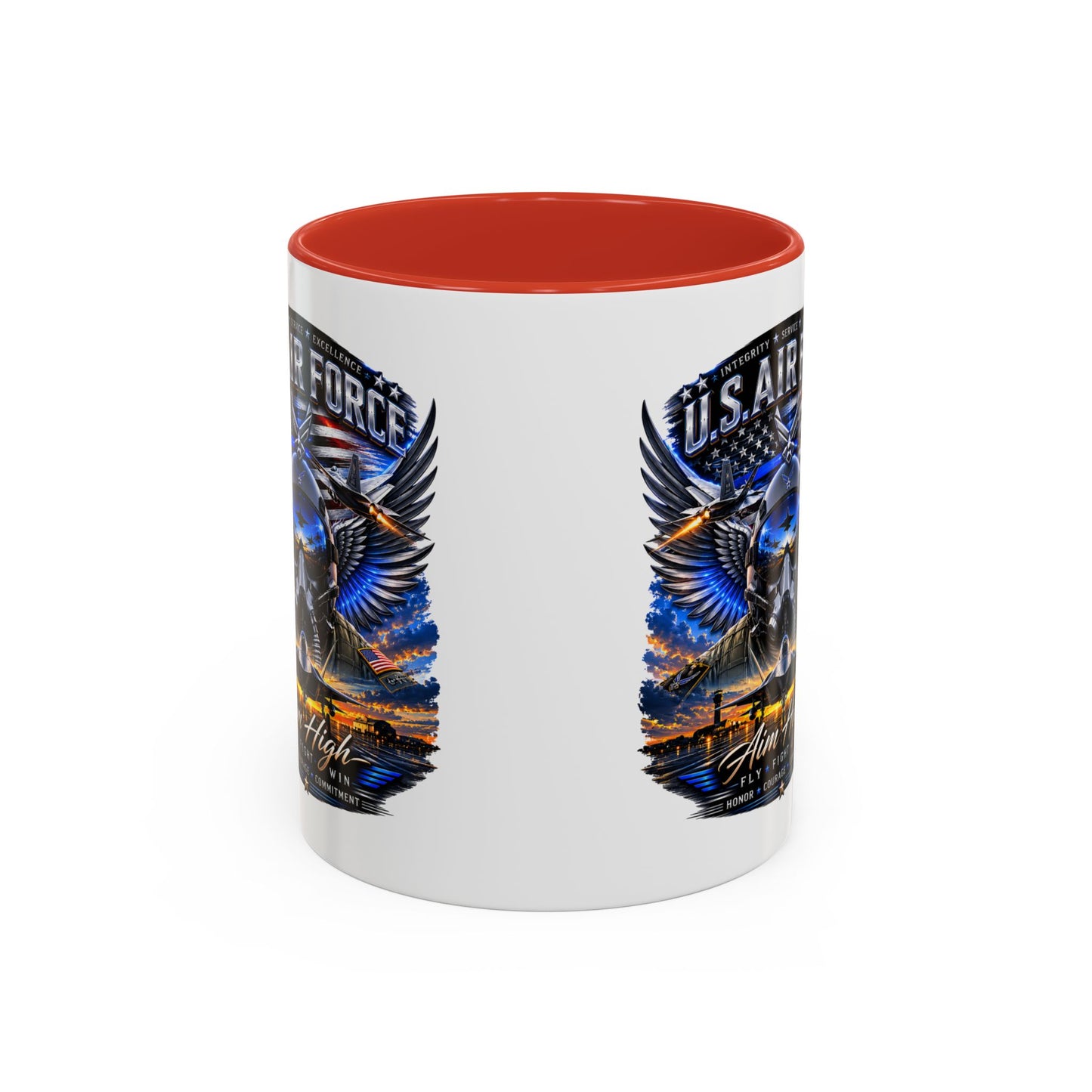U.S. Air Force Eagle Coffee Mug — "Aim High" Accent 11/15oz