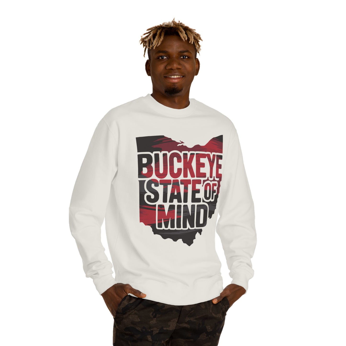 Buckeye State of Mind Sweatshirt — Ohio Vintage Crewneck for Fans