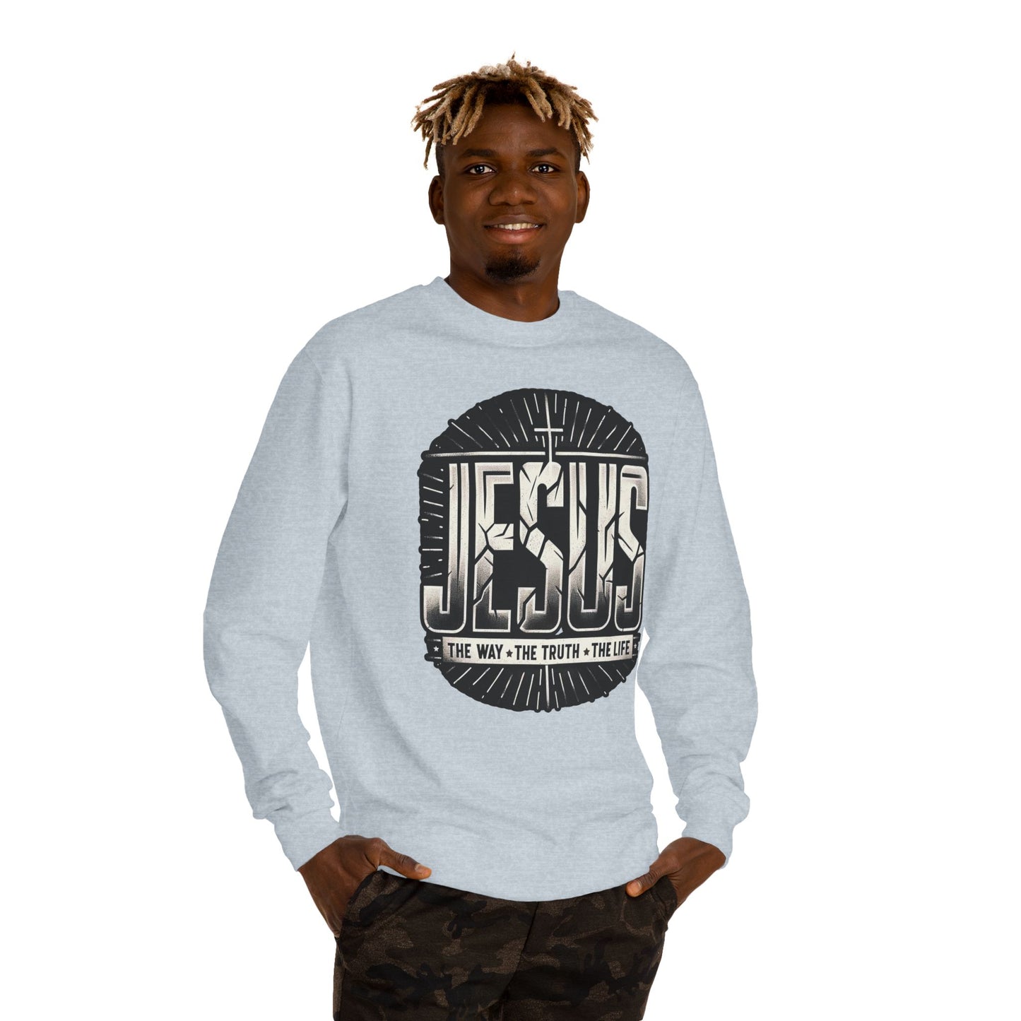 Jesus Faith Crewneck Sweatshirt – "Jesus: The Way • The Truth • The Life" Christian Pullover