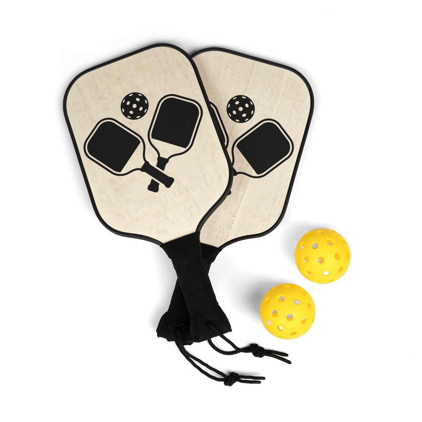 Pickleball Paddle Set – Retro Dual-Paddle Kit with Balls