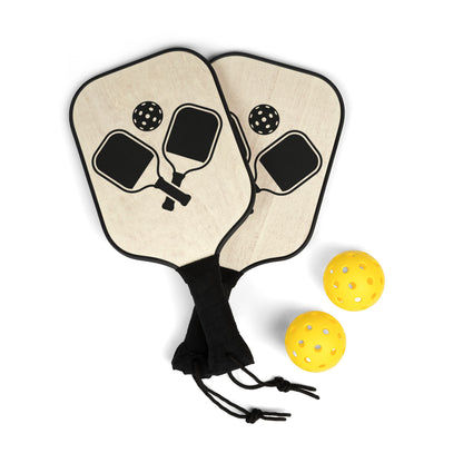 Pickleball Paddle Set – Retro Dual-Paddle Kit with Balls