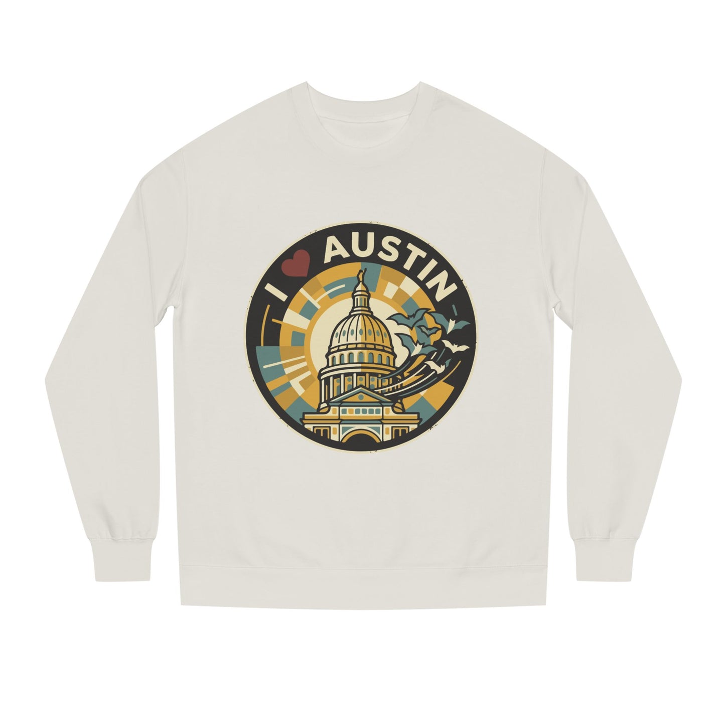 I  Austin Crewneck Sweatshirt — Austin Capitol Retro Graphic