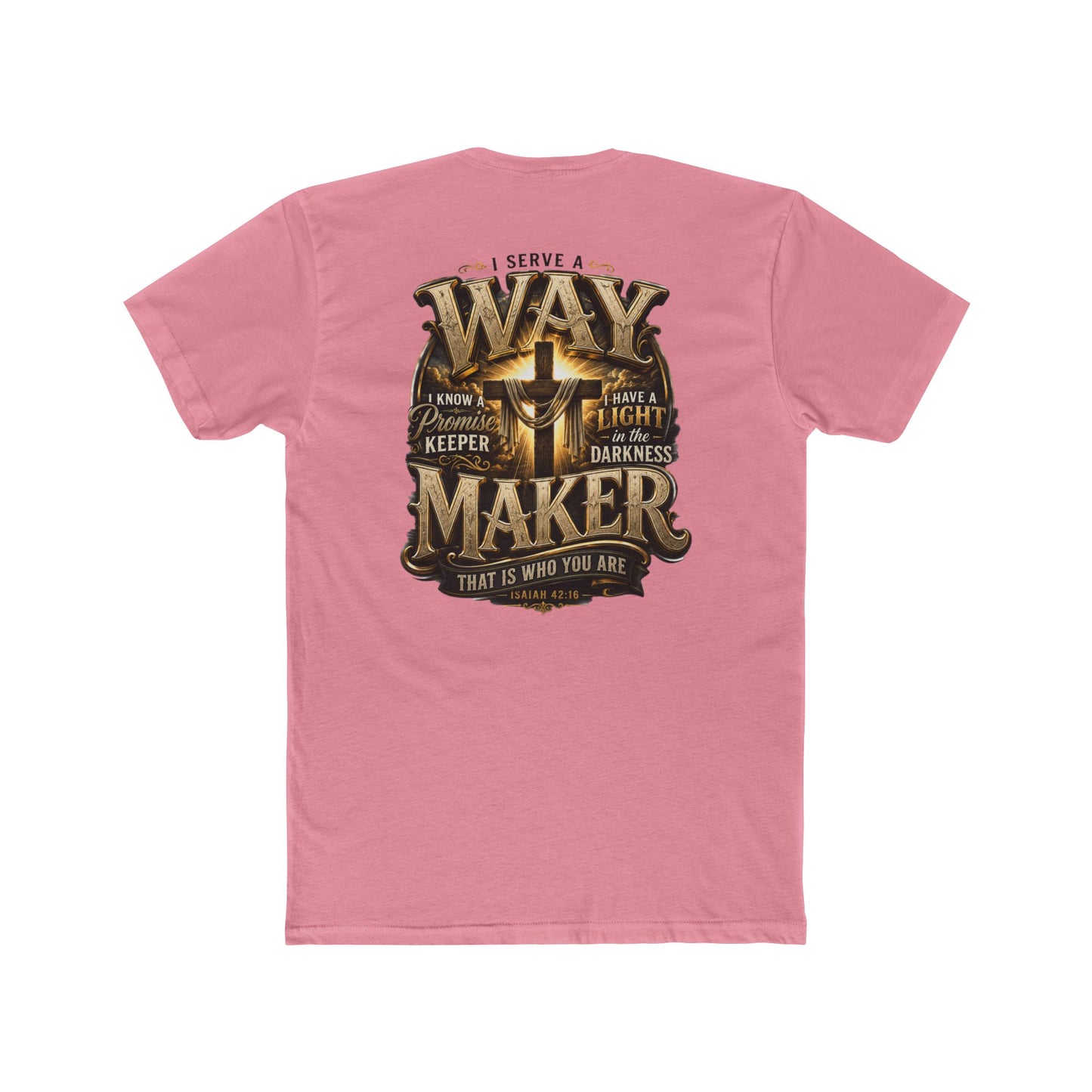 Waymaker T-Shirt — Christian Faith Graphic Tee with Cross and Inspirational Verse