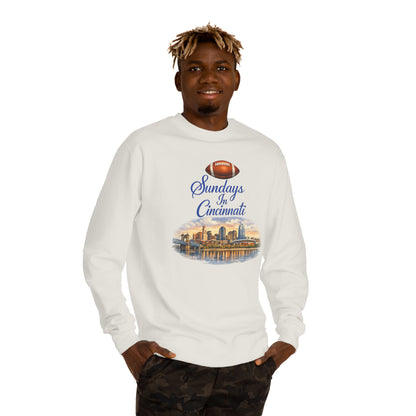 Sundays in Cincinnati Sweatshirt — Cincinnati Skyline Football Crewneck