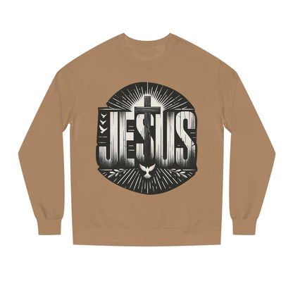 Jesus Graphic Sweatshirt — Vintage Cross & Dove Christian Crewneck