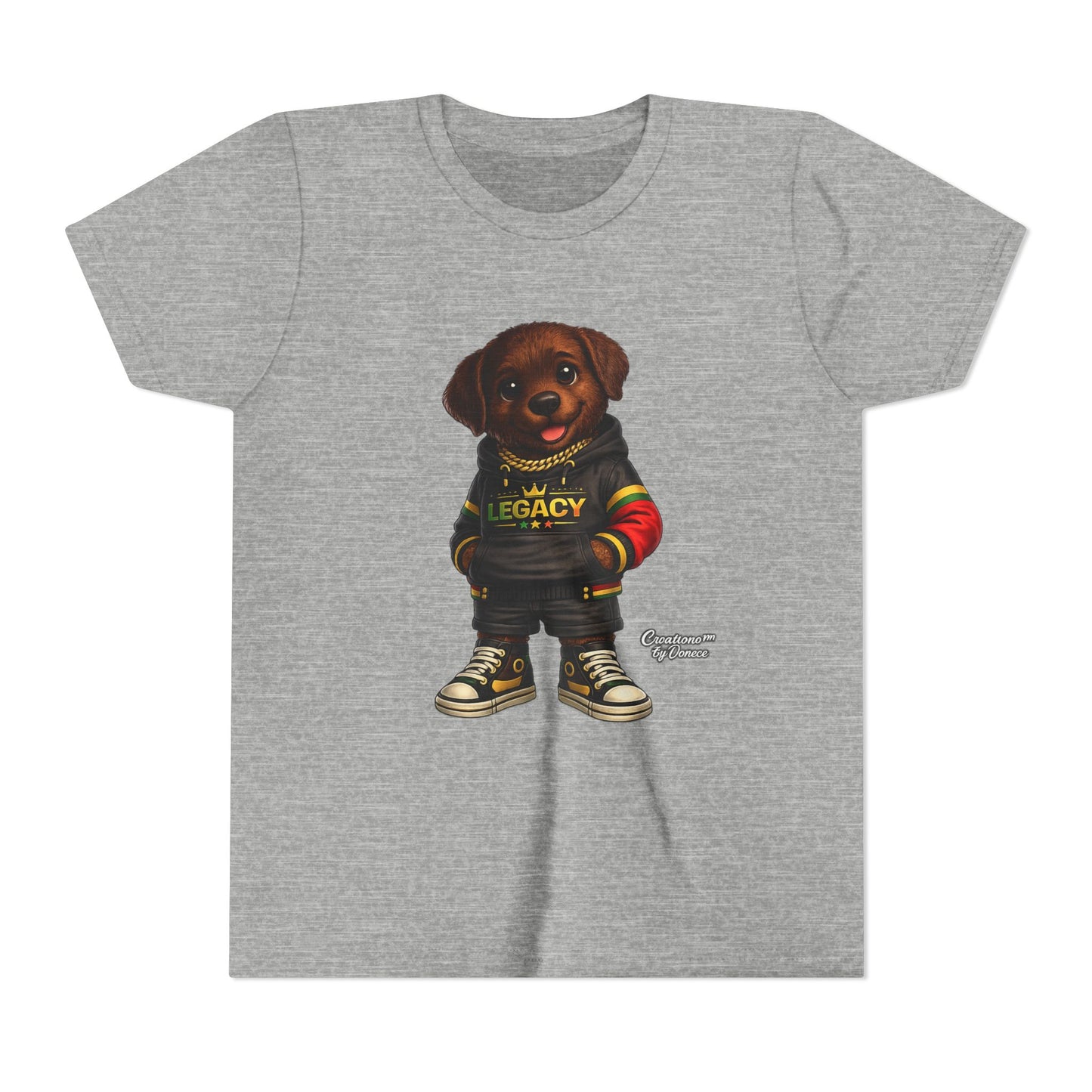 Youth Tee — Cute Rottweiler Puppy in 'Legacy' Hoodie Kids T‑Shirt