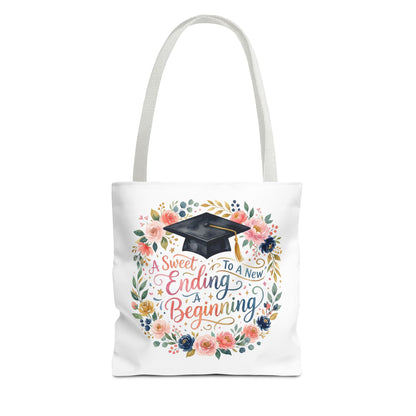 Graduation Floral Tote Bag — "A Sweet Ending To A New Beginning"