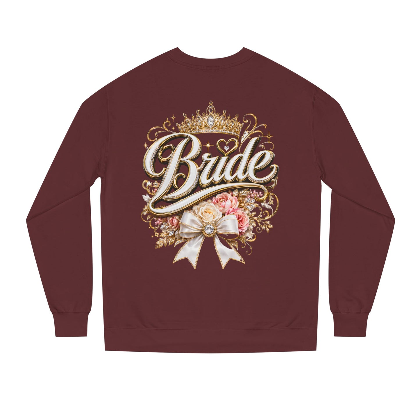 Bride Sweatshirt — Floral Crown Bridal Crewneck for Bachelorette & Wedding