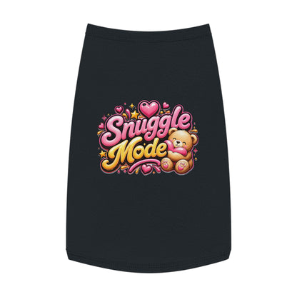 Snuggle Mode Pet Tank Top — Cute Teddy Heart Dog & Cat Shirt