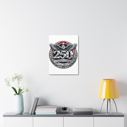 250th United States Anniversary Canvas — Patriotic Eagle Wall Art (1776–2026)
