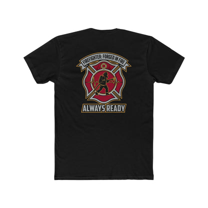 Firefighter Maltese Cross T‑Shirt — "Always Ready" Crew Tee