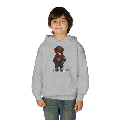 Youth Bear Hoodie — 'Follow Your History' Streetwear Kids Sweatshirt