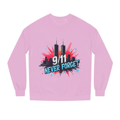 9/11 Never Forget Sweatshirt - Tribute Crewneck with Twin Towers Graphic