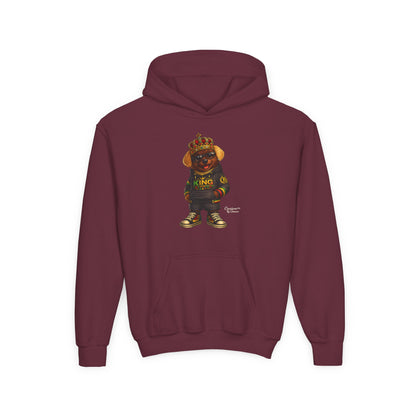 Youth Hoodie – 'King' Bear Streetwear Pullover