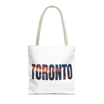 Toronto Skyline Tote Bag — Cityscape Photo Text Tote