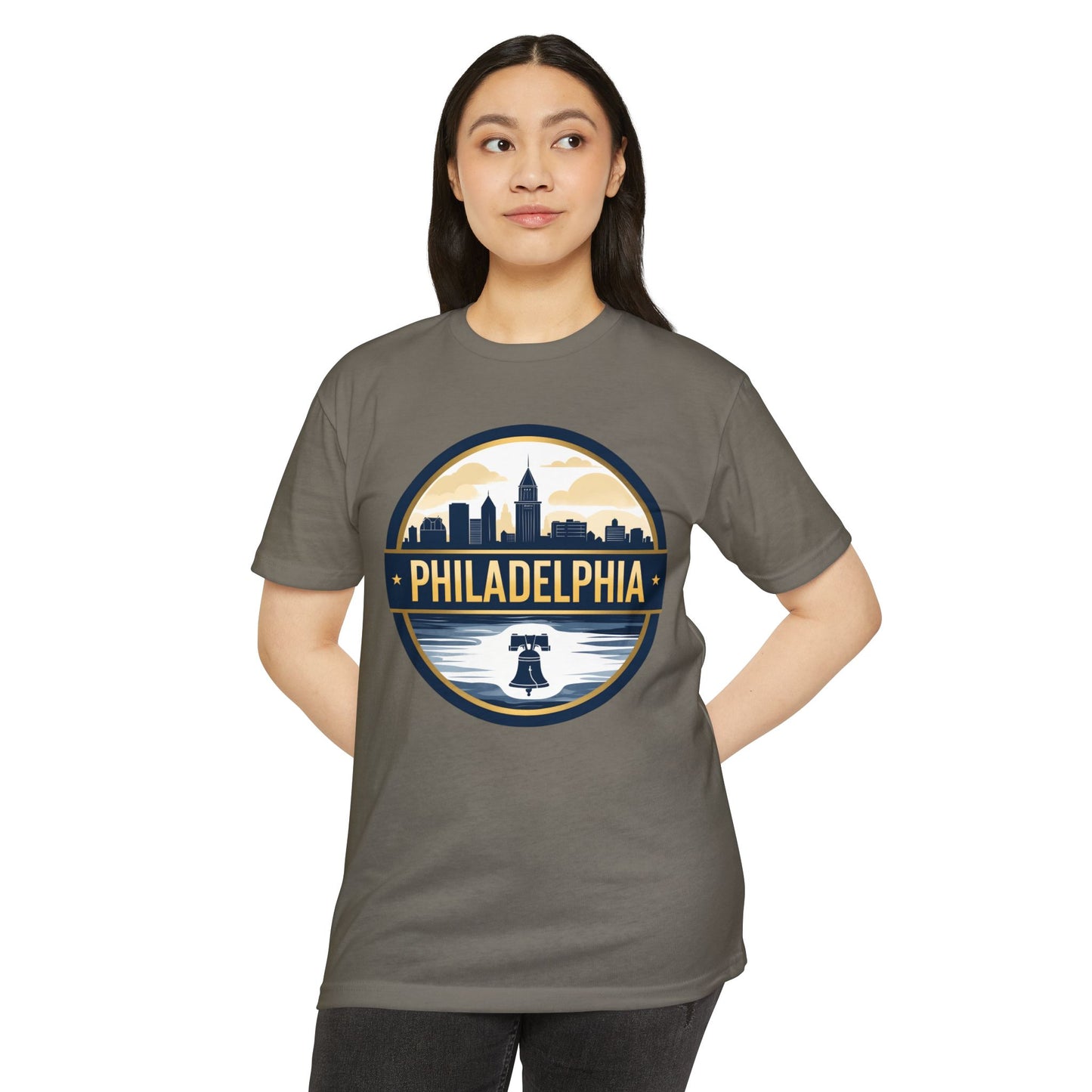 Philadelphia Skyline T-Shirt — City Skyline & Liberty Bell Graphic