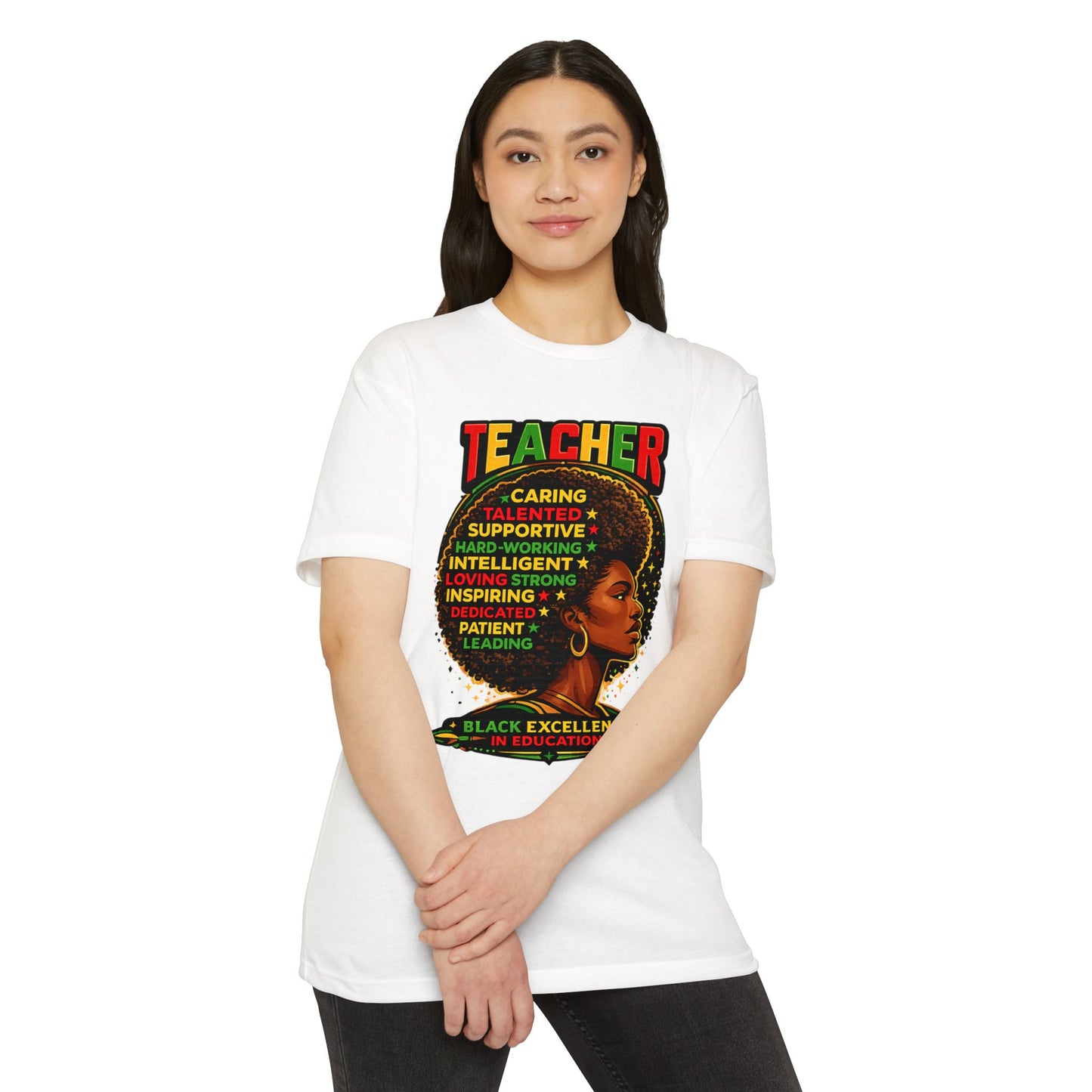 Teacher Black Excellence T-Shirt — Inspirational Afrocentric Educator Design