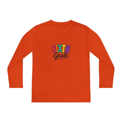 Sixth Grade Youth Long Sleeve Tee - Colorful Back-to-School Shirt