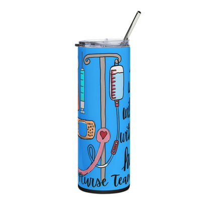 20oz Nurse Tumbler — Cute Medical Icons Stainless Steel Travel Cup
