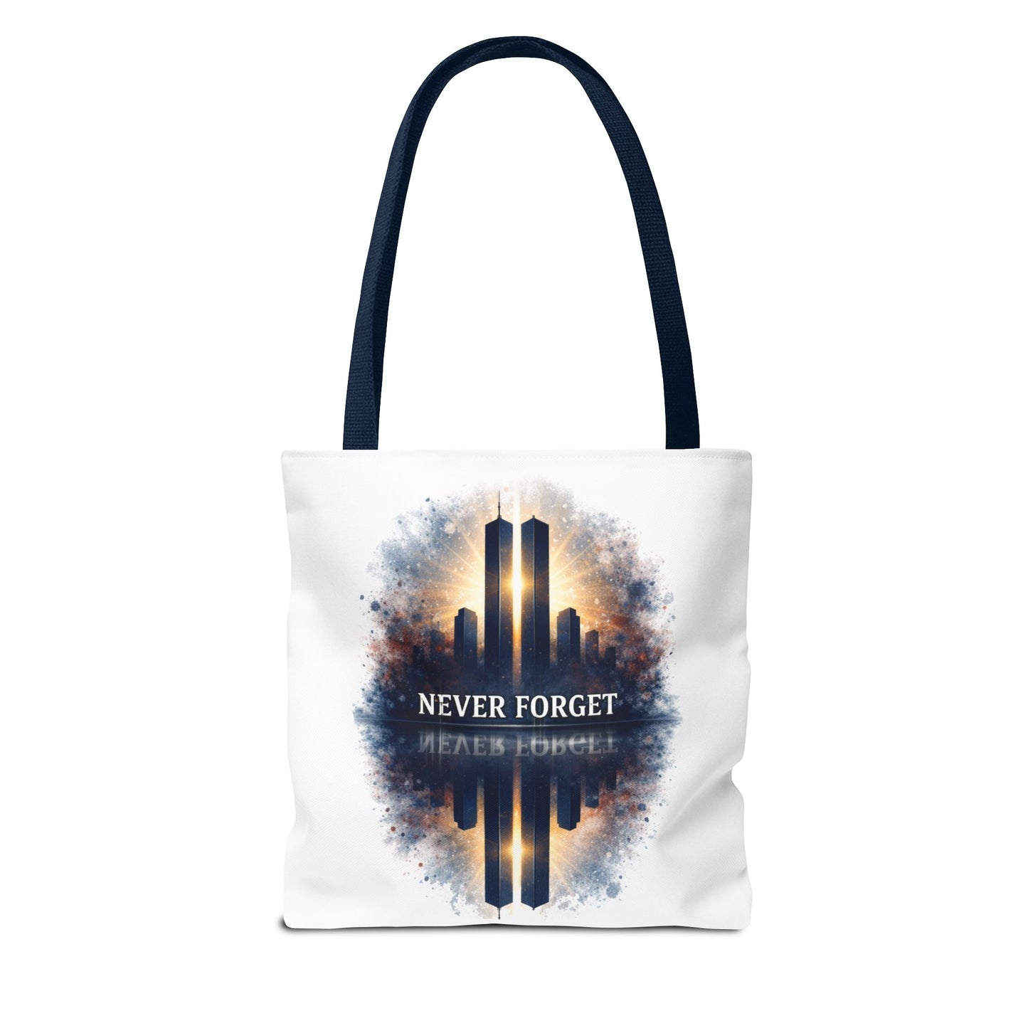 Never Forget Memorial Tote Bag — 9/11 Tribute Skyline All-Over Print