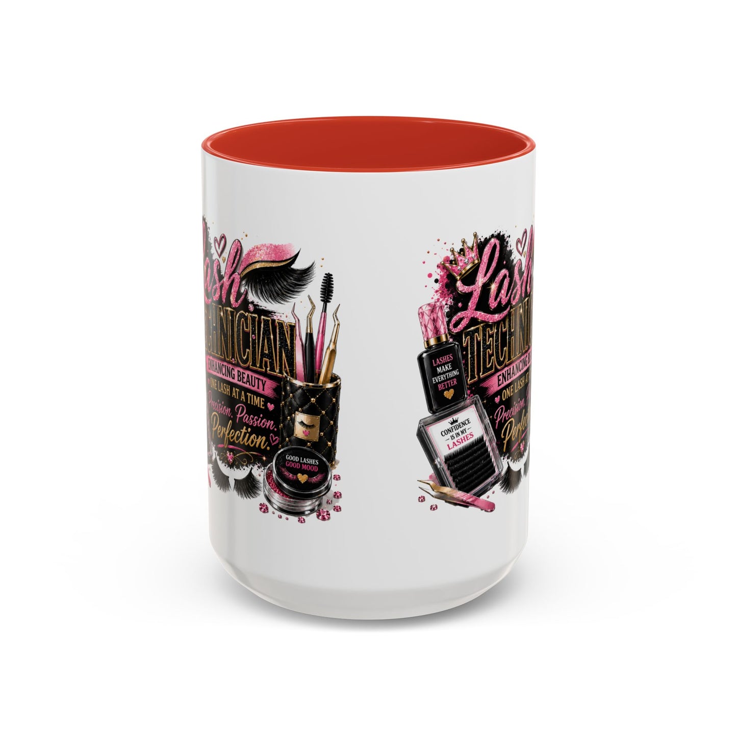 Lash Technician Coffee Mug – 'Enhancing Beauty One Lash at a Time' Accent Mug