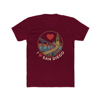 I Heart San Diego Crew Tee — Vintage Bridge & Tower Graphic