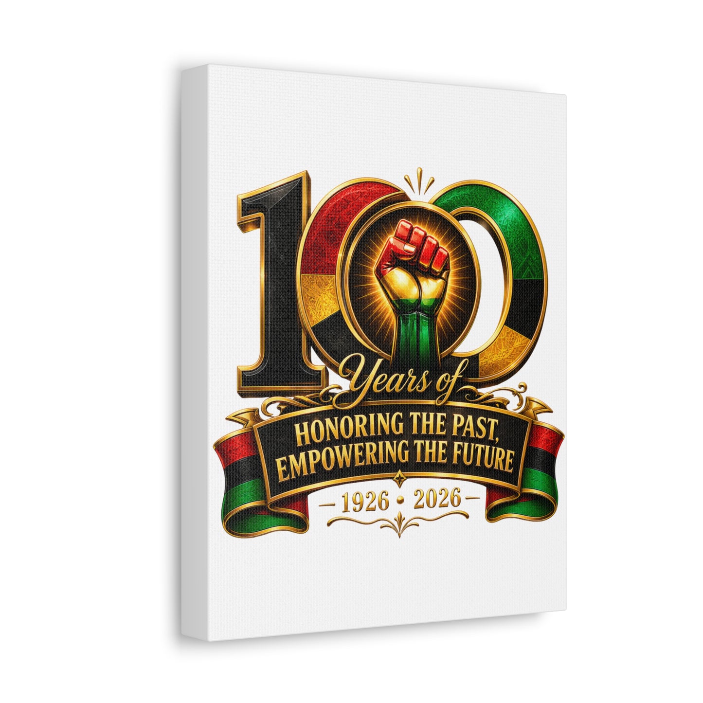 100 Years Anniversary Canvas — "Honoring the Past, Empowering the Future" (1926–2026)