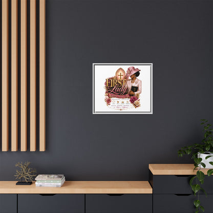 First Lady Faith Canvas Print — "First Lady: Leading With Love" Framed Matte Wall Art