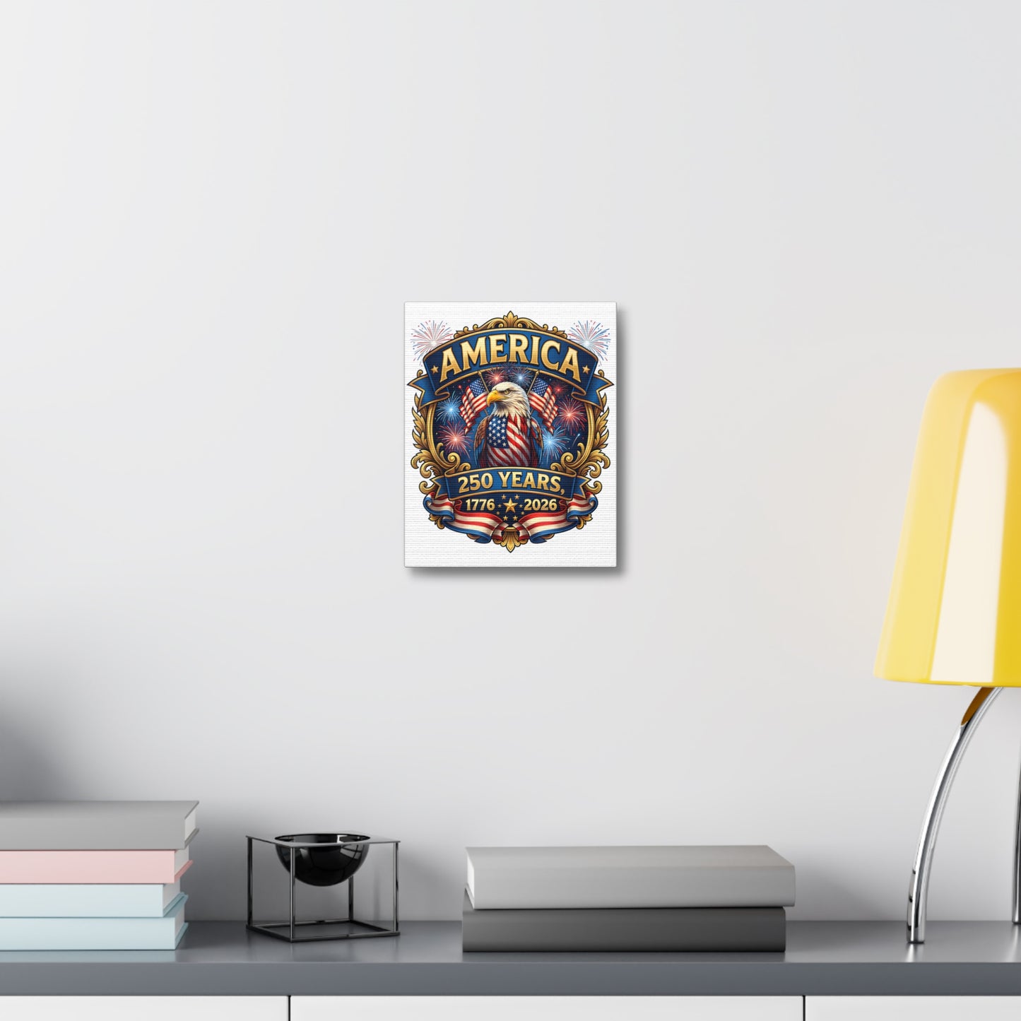 America 250th Anniversary Canvas – Patriotic Eagle 1776-2026 Wall Art