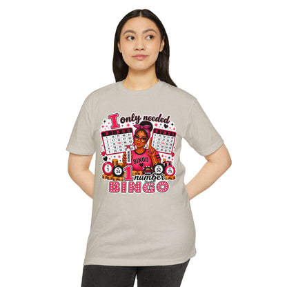 Bingo Lover T‑Shirt – "I Only Needed One Number" Vintage Bingo Graphic Tee